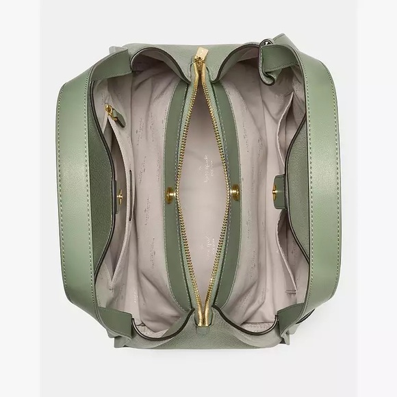 ♠️Kate Spade New York Knott Pebbled Leather Large Shoulder Bag, Balsam Green NWT - Picture 4 of 5
